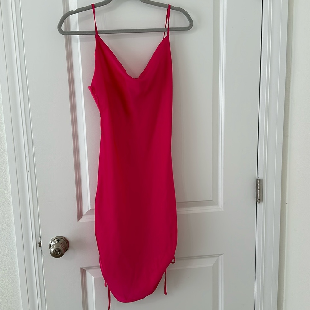 Pink paper heart dress size small